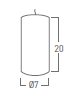 Vela Pillar Cilíndrica Maciza